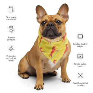 OPC Pittie Pilates Mat yellow bandana (3) - Online Pilates Classes