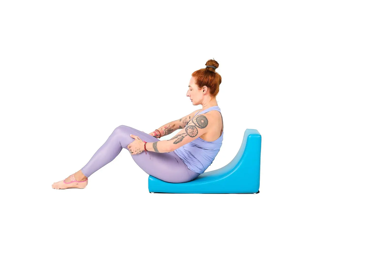 half roll up on the c shaper online pilates classes