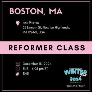 dec. 18 '24 5:15pm et boston ma reformer class online pilates classes