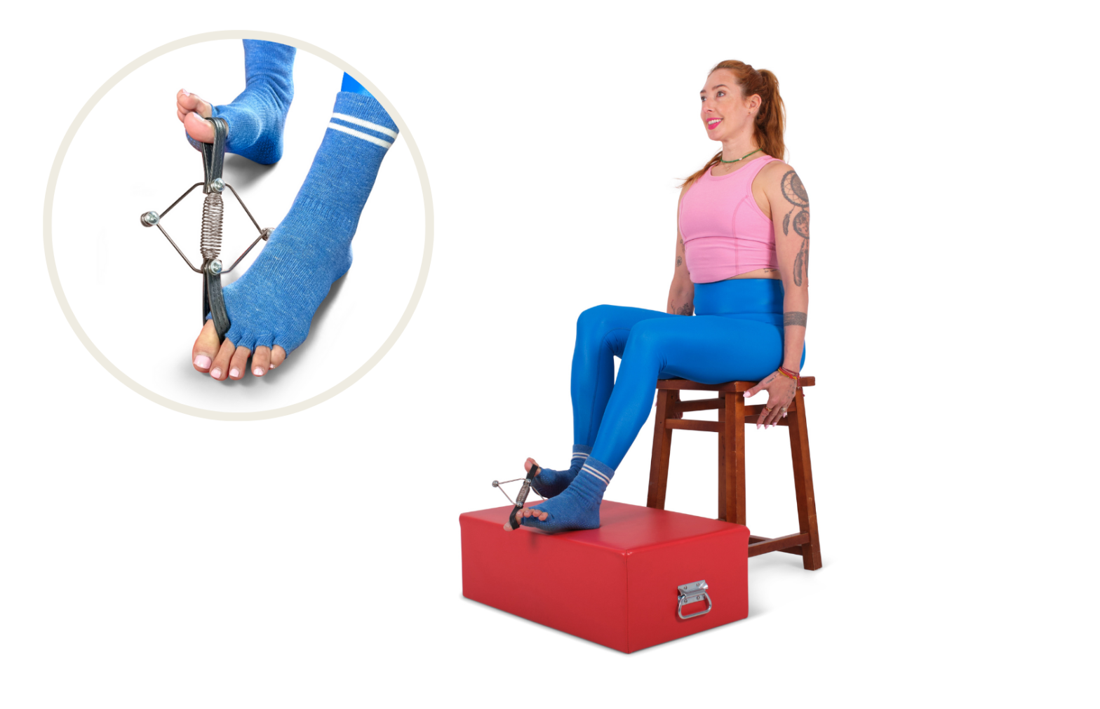 seated point & flex with the toe corrector online pilates classes