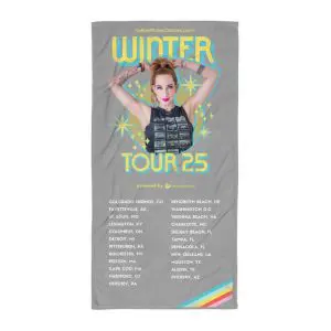 opc 2025 winter pop up tour beach towel