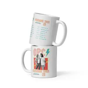 opc 2026 summer tour white glossy mug
