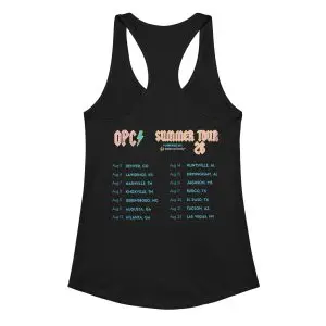 2026 OPC Summer Tour Women’s fitted racerback tank top