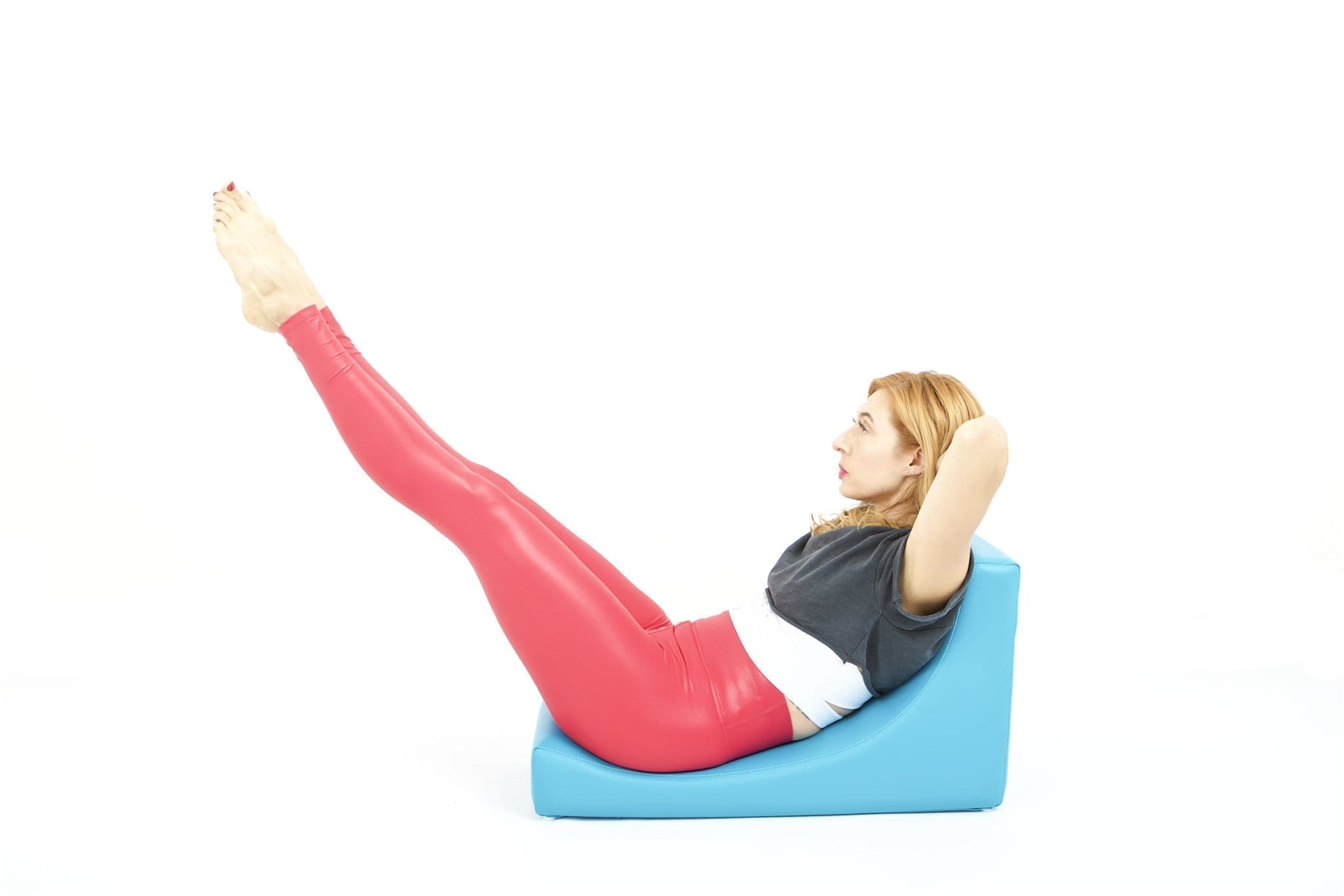 Double-Straight-Leg-Stretch-on-the-C-Shaper - Online Pilates Classes