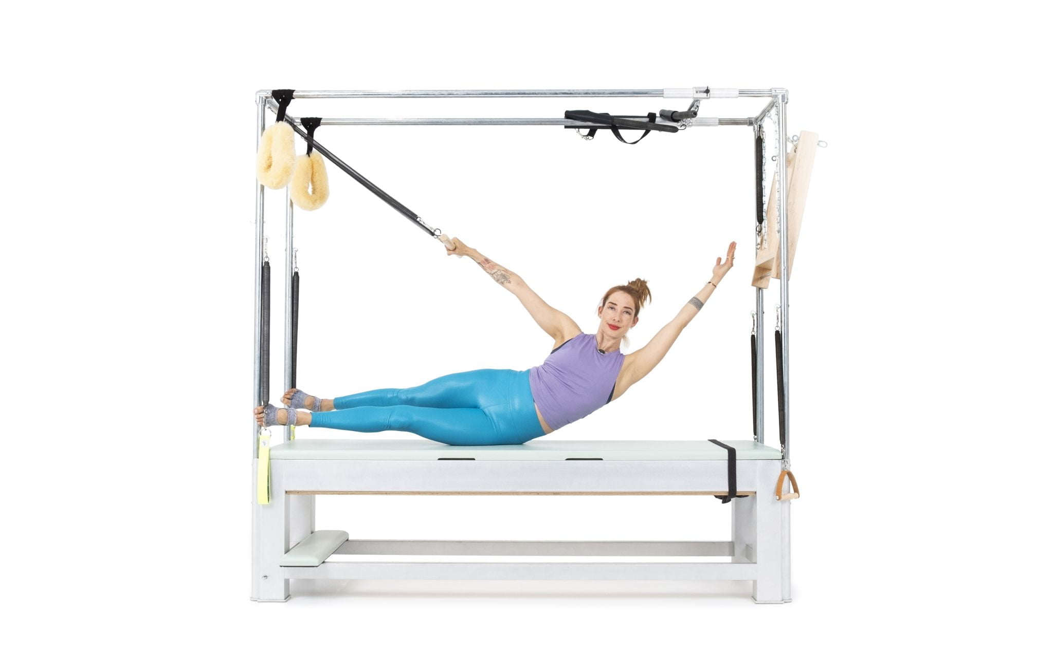 Side Sit Ups V2 with Roll Back Bar on the Cadillac or Tower Online Pilates Classes
