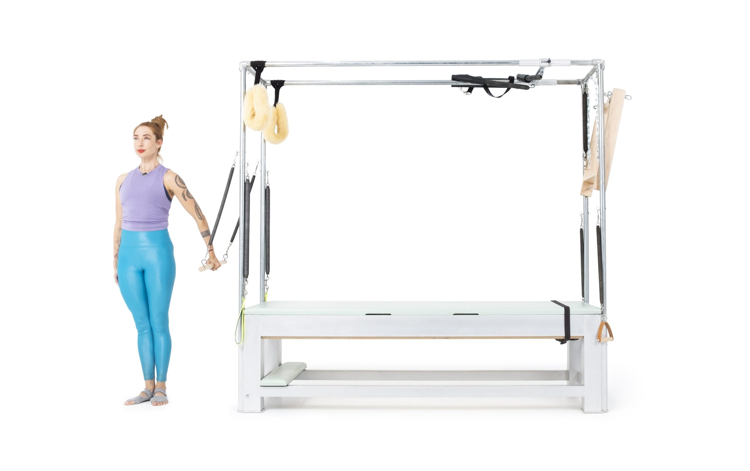 Side Arm with Roll Back Bar on the Cadillac or Tower Online Pilates Classes