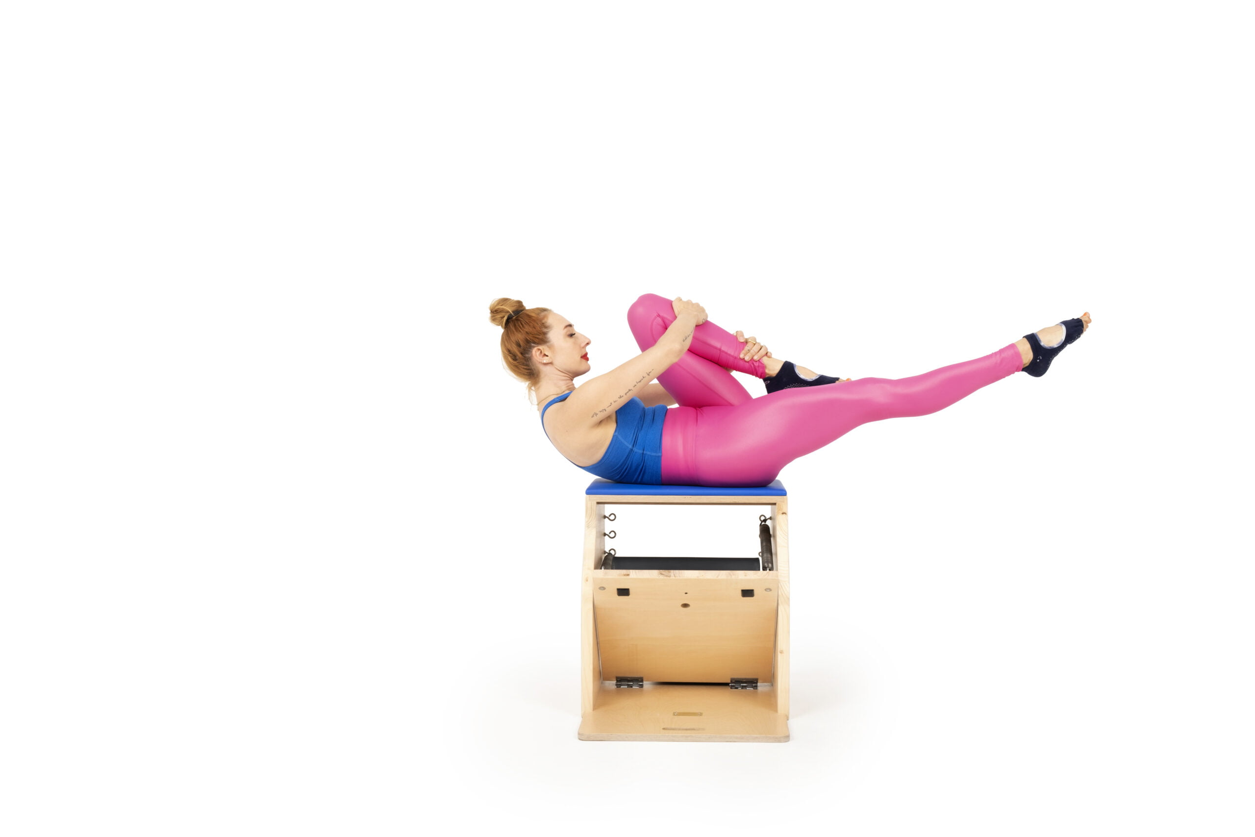 Single Leg Stretch (Ab Series 1_5) on the Wunda Chair - Online Pilates Classes