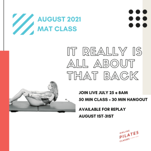 August 50-Minute Mat Class - Live with Replay