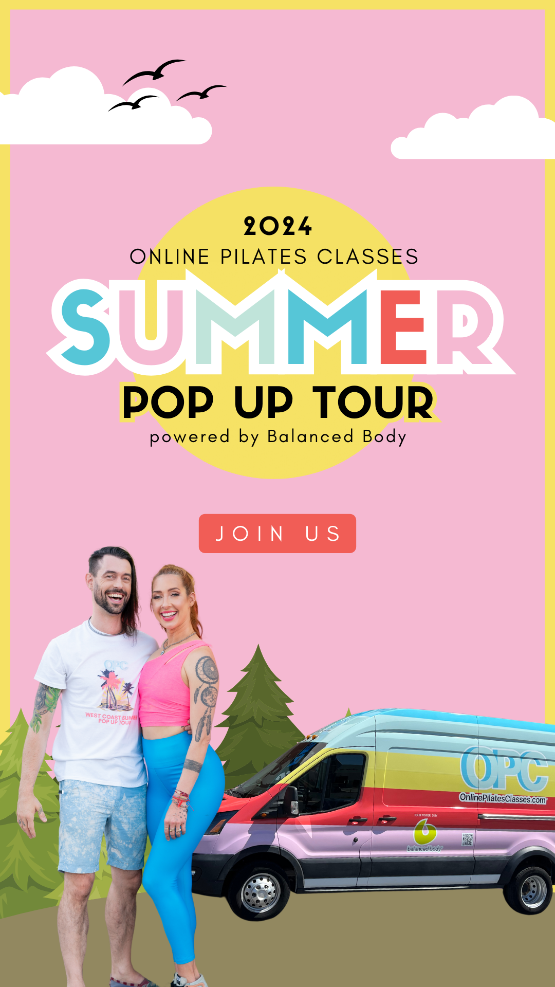 pop up summer tour | online pilates classes